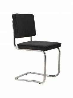 Zuiver Chaise cantilever noire Ridge Kink Chair, larg. 48 x prof. 48 cm