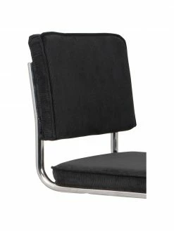 Zuiver Chaise cantilever noire Ridge Kink Chair, larg. 48 x prof. 48 cm -Salle à manger Soldes Chaise cantilever noire Ridge Kink Chair 4