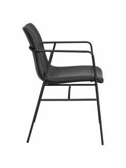 Rowico Chaise cuir synth&eacute;tique noir Huntingbay, 2&nbsp;pi&egrave;ces, larg. 54 x prof. 52 cm -Salle à manger Soldes Chaise cuir synthetique noir Huntingbay 2 pieces 5