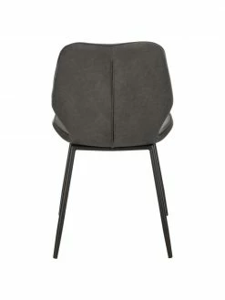 Westwing Collection Chaise cuir synth&eacute;tique rembourr&eacute; Louis, 2&nbsp;pi&egrave;ces, larg. 44 x prof. 58 cm -Salle à manger Soldes Chaise cuir synthetique rembourre Louis 2 pieces 11