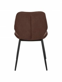 Westwing Collection Chaise cuir synthétique rembourré Louis, 2 pièces, larg. 44 x prof. 58 cm -Salle à manger Soldes Chaise cuir synthetique rembourre Louis 2 pieces 17