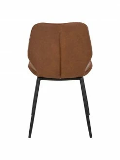 Westwing Collection Chaise cuir synthétique rembourré Louis, 2 pièces, larg. 44 x prof. 58 cm -Salle à manger Soldes Chaise cuir synthetique rembourre Louis 2 pieces 5