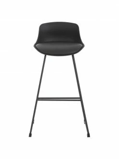 Chaise de bar en cuir synthétique Tina, 2 pièces, larg. 49 x haut. 94 cm -Salle à manger Soldes Chaise de bar en cuir synthetique Tina 2 pieces 3