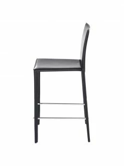 Chaise de comptoir en cuir Boréalys, 2 pièces, larg. 44 x haut. 98 cm 11 Chaise de comptoir en cuir Boréalys, 2 pièces, larg. 44 x haut. 98 cm -Salle à manger Soldes Chaise de comptoir en cuir Borealys 2 pieces 3