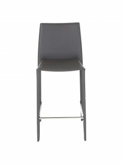 Chaise de comptoir en cuir Bor&eacute;alys, 2&nbsp;pi&egrave;ces, larg. 44 x haut. 98 cm -Salle à manger Soldes Chaise de comptoir en cuir Borealys 2 pieces 8