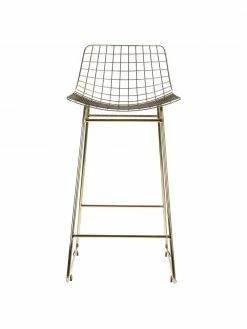 HKliving Chaise de comptoir en métal Wire, 2 pièces, larg. 47 x haut. 89 cm -Salle à manger Soldes Chaise de comptoir en metal Wire 2 pieces 3