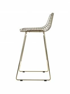 HKliving Chaise de comptoir en métal Wire, 2 pièces, larg. 47 x haut. 89 cm -Salle à manger Soldes Chaise de comptoir en metal Wire 2 pieces 4