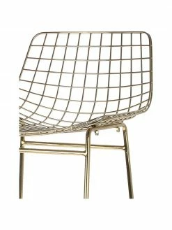 HKliving Chaise de comptoir en métal Wire, 2 pièces, larg. 47 x haut. 89 cm -Salle à manger Soldes Chaise de comptoir en metal Wire 2 pieces 5