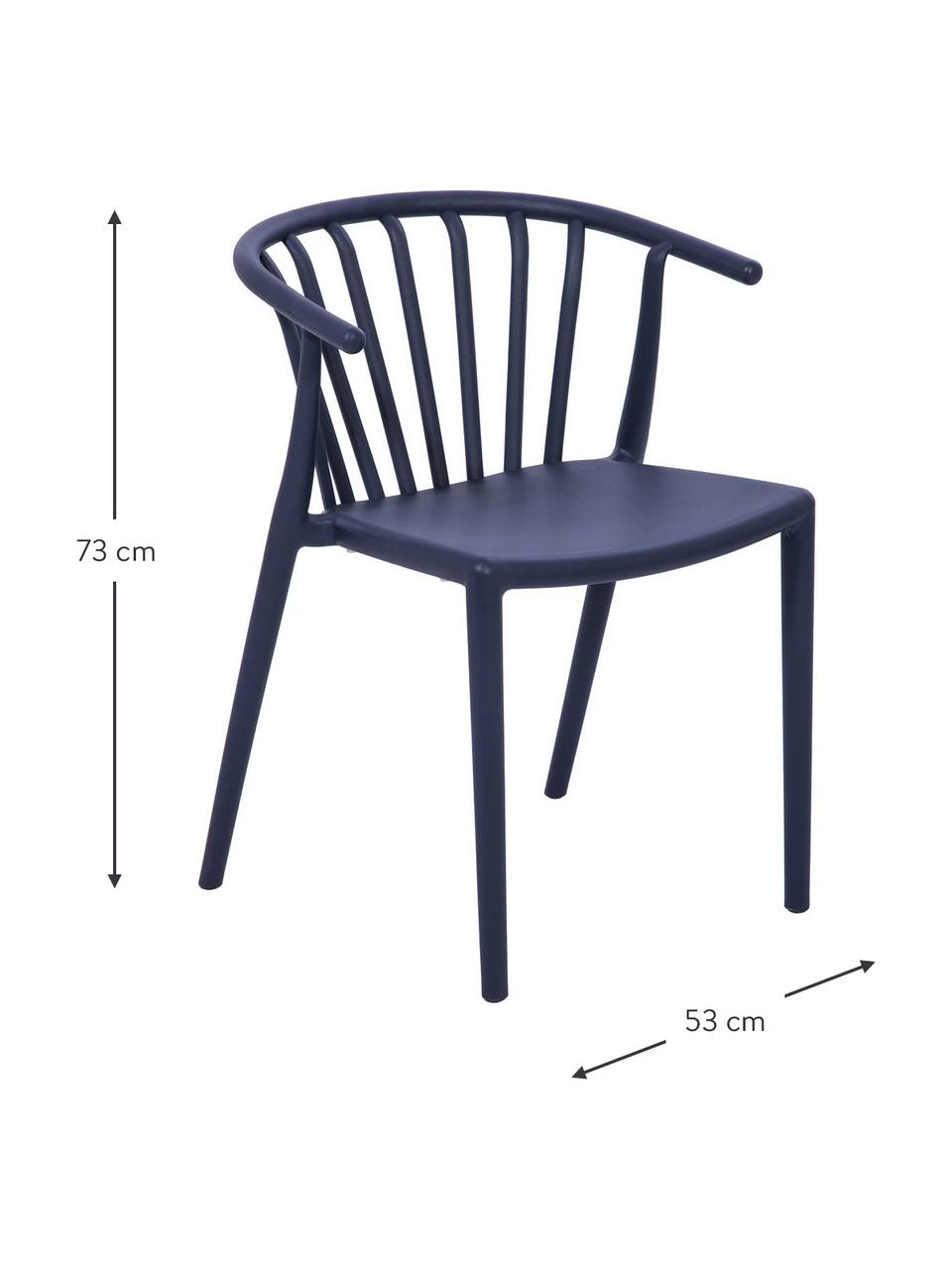 Chaise de jardin empilable, bleu Capri, larg. 53 x prof. 55 cmDisponibilité limitée 3 Chaise de jardin empilable, bleu Capri, larg. 53 x prof. 55 cmDisponibilité limitée – Image 2