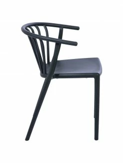 Chaise de jardin empilable, gris foncé Capri, larg. 53 x prof. 55 cm -Salle à manger Soldes Chaise de jardin empilable gris fonce Capri 4