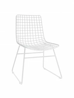 HKliving Chaise design métal Wire, larg. 47 x prof. 54 cm