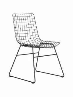 HKliving Chaise design métal Wire, larg. 47 x prof. 54 cm
