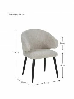 Westwing Collection Chaise design moderne Celia, larg. 57 x prof. 62 cm -Salle à manger Soldes Chaise design moderne Celia 2