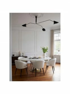 Westwing Collection Chaise design moderne tissu boucl&eacute; Celia, larg. 57 x prof. 62 cm -Salle à manger Soldes Chaise design moderne tissu boucle Celia 2