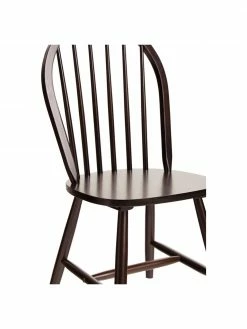 Westwing Collection Chaise en bois Windsor brun foncé Megan, 2 pièces, larg. 46 x prof. 51 cm -Salle à manger Soldes Chaise en bois Windsor brun fonce Megan 2 pieces 11