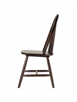 Westwing Collection Chaise en bois Windsor brun foncé Megan, 2 pièces, larg. 46 x prof. 51 cm -Salle à manger Soldes Chaise en bois Windsor brun fonce Megan 2 pieces 9