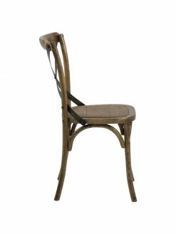Chaise en bois avec assise en rotin Vintage, larg. 49 x prof. 55 cm -Salle à manger Soldes Chaise en bois avec assise en rotin Vintage 5