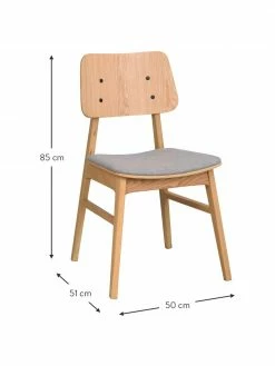 Rowico Chaise en bois avec assise rembourrée Nagano, 2 pièces, larg. 50 x prof. 51 cm 10 Rowico Chaise en bois avec assise rembourrée Nagano, 2 pièces, larg. 50 x prof. 51 cm -Salle à manger Soldes Chaise en bois avec assise rembourree Nagano 2 pieces 2