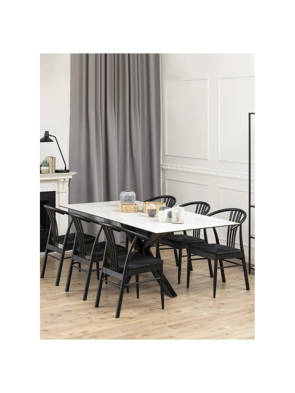 Chaise en bois avec cannage York, larg. 54 x prof. 54 cm 4 Chaise en bois avec cannage York, larg. 54 x prof. 54 cm – Image 2