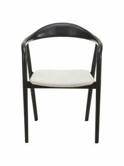 Westwing Collection Chaise en bois avec coussin d'assise Angelina, larg. 57 x haut. 80 cm -Salle à manger Soldes Chaise en bois avec coussin dassise Angelina 10