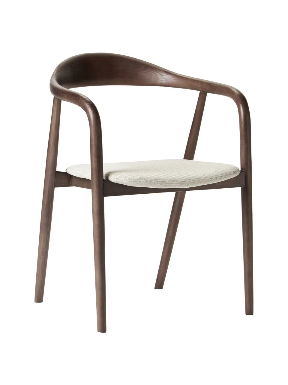 Westwing Collection Chaise en bois avec coussin d'assise Angelina, larg. 57 x haut. 80 cm 3 Westwing Collection Chaise en bois avec coussin d'assise Angelina, larg. 57 x haut. 80 cm