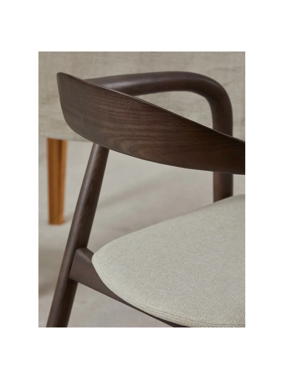 Westwing Collection Chaise en bois avec coussin d'assise Angelina, larg. 57 x haut. 80 cm 6 Westwing Collection Chaise en bois avec coussin d'assise Angelina, larg. 57 x haut. 80 cm – Image 4