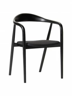 Westwing Collection Chaise en bois avec coussin d'assise Angelina, larg. 57 x haut. 80 cm