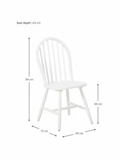 Westwing Collection Chaise en bois style Windsor Megan, 2 pièces, larg. 46 x prof. 51 cm 10 Westwing Collection Chaise en bois style Windsor Megan, 2 pièces, larg. 46 x prof. 51 cm -Salle à manger Soldes Chaise en bois style Windsor Megan 2 pieces 8