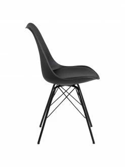 Chaise en cuir synthétique assise rembourrée Eris, 2 pièces, larg. 49 x prof. 54 cm -Salle à manger Soldes Chaise en cuir synthetique assise rembourree Eris 2 pieces 4