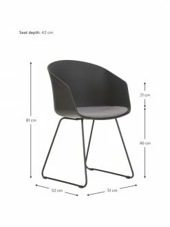Chaise en cuir synthétique avec coussin d'assise Bogart, 2 pièces, larg. 51 x prof. 52 cm -Salle à manger Soldes Chaise en cuir synthetique avec coussin dassise Bogart 2 pieces 2