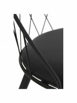 Chaise en cuir synthétique noir Addie, 2 pièces, larg. 49 x prof. 49 cm -Salle à manger Soldes Chaise en cuir synthetique noir Addie 2 pieces 3