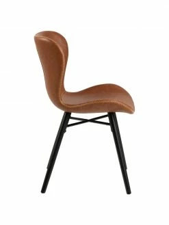 Chaise en cuir synth&eacute;tique rembourr&eacute;e Batilda, 2&nbsp;pi&egrave;ces, larg. 47 x prof. 53 cm -Salle à manger Soldes Chaise en cuir synthetique rembourree Batilda 2 pieces 4