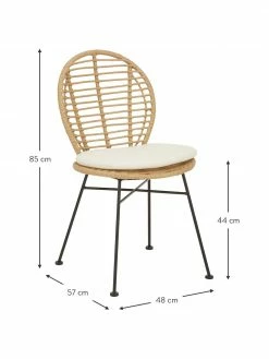 Westwing Collection Chaise en polyrotin Cordula, 2&nbsp;pi&egrave;ces, larg. 48 x prof. 57 cm -Salle à manger Soldes Chaise en polyrotin Cordula 2 pieces 3