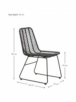 Westwing Collection Chaise en polyrotin Providencia, larg. 44 x prof. 55 cm -Salle à manger Soldes Chaise en polyrotin Providencia 3