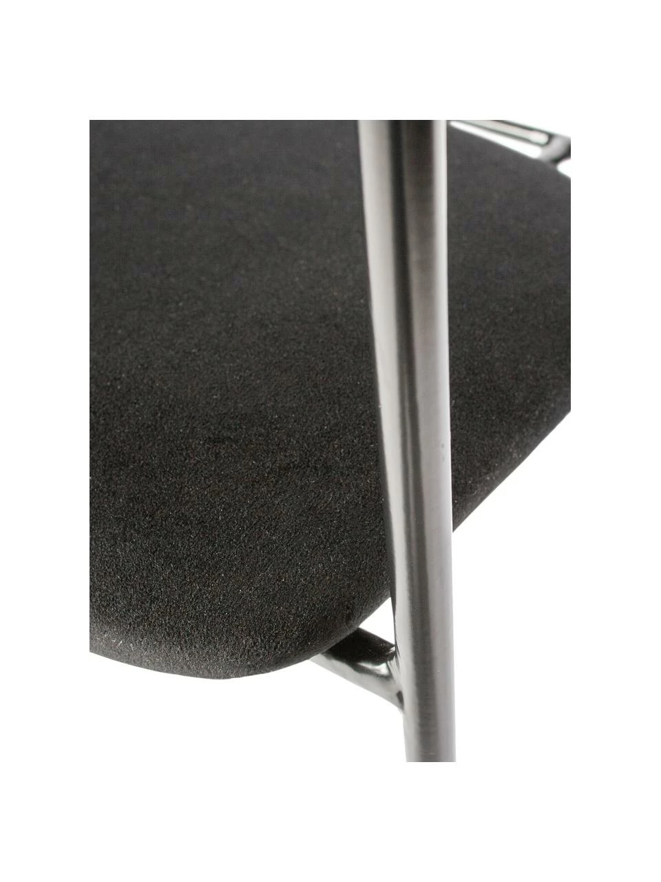 Chaise en velours noir Elvy, larg. 52 x prof. 50 cm 8 Chaise en velours noir Elvy, larg. 52 x prof. 50 cm – Image 6