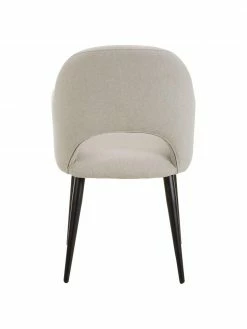 Westwing Collection Chaise grise à accoudoirs Rachel, larg. 52 x prof. 59 cm -Salle à manger Soldes Chaise grise a accoudoirs Rachel 4