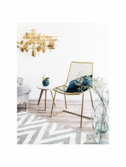 Westwing Collection Chaise métal design Kira, larg. 50 x prof. 52 cm -Salle à manger Soldes Chaise metal design Kira 2