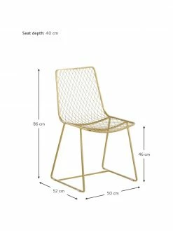 Westwing Collection Chaise métal design Kira, larg. 50 x prof. 52 cm -Salle à manger Soldes Chaise metal design Kira 3
