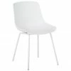 Westwing Collection Chaise moderne blanche Joe, 2 pièces, larg. 46 x prof. 53 cm -Salle à manger Soldes Chaise moderne blanche Joe 2 pieces