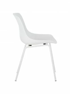 Westwing Collection Chaise moderne blanche Joe, 2 pièces, larg. 46 x prof. 53 cm -Salle à manger Soldes Chaise moderne blanche Joe 2 pieces 4