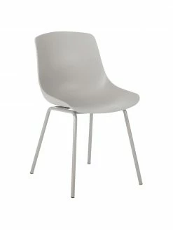 Westwing Collection Chaise moderne grise Joe, 2 pièces, larg. 46 x prof. 53 cm