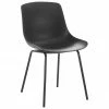 Westwing Collection Chaise moderne noire Joe, 2 pièces, larg. 46 x prof. 53 cm