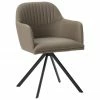 Westwing Collection Chaise pivotante à accoudoirs rembourrée Lola, larg. 58 x prof. 53 cm -Salle à manger Soldes Chaise pivotante a accoudoirs rembourree Lola