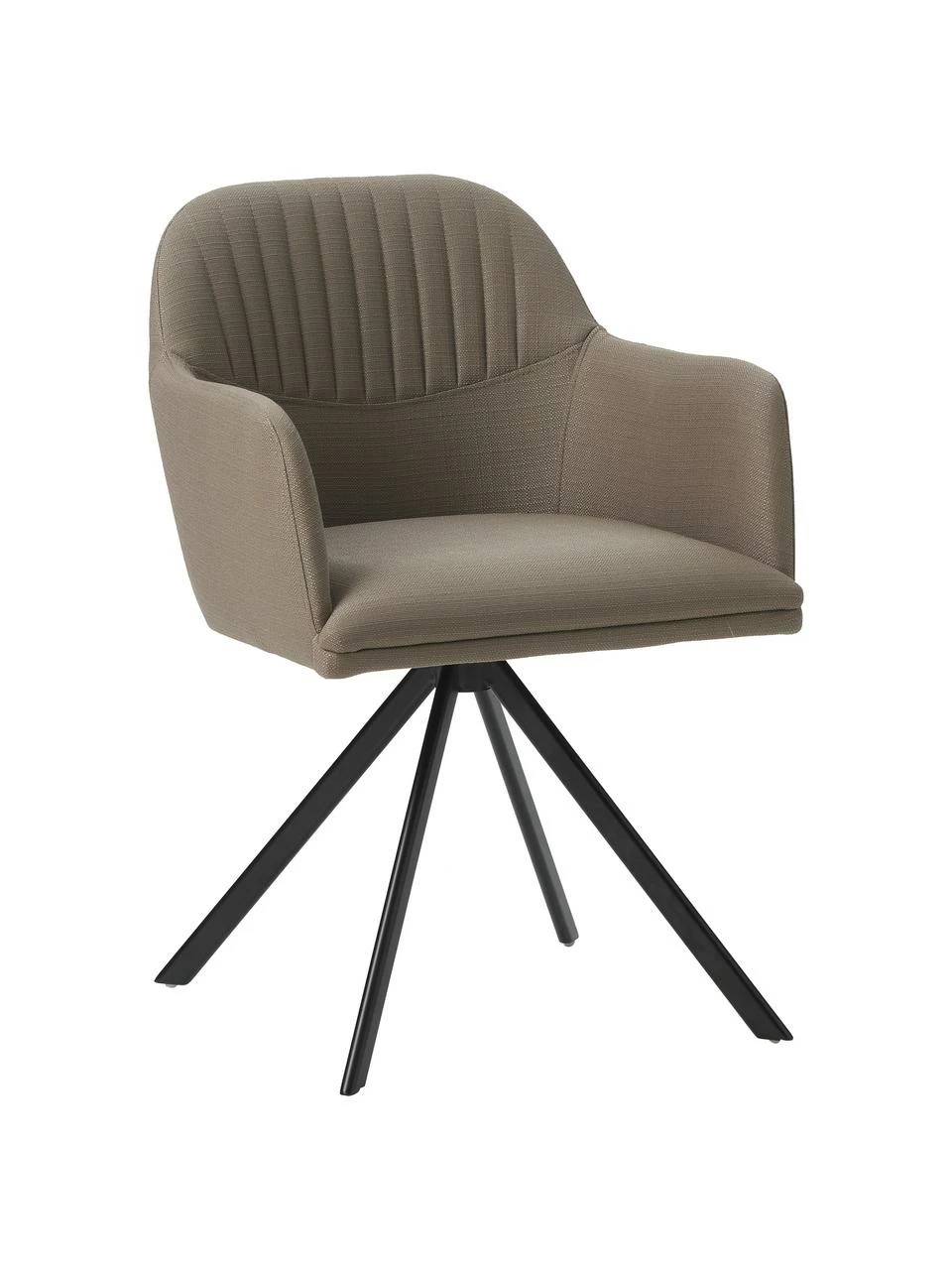 Westwing Collection Chaise pivotante à accoudoirs rembourrée Lola, larg. 58 x prof. 53 cm 3 Westwing Collection Chaise pivotante à accoudoirs rembourrée Lola, larg. 58 x prof. 53 cm