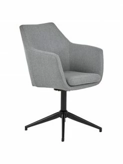 Chaise pivotante avec accoudoirs Nora, larg. 58 x prof. 57 cm