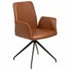 Chaise pivotante cuir synthétique Naya, larg. 59 x prof. 59 cm -Salle à manger Soldes Chaise pivotante cuir synthetique Naya