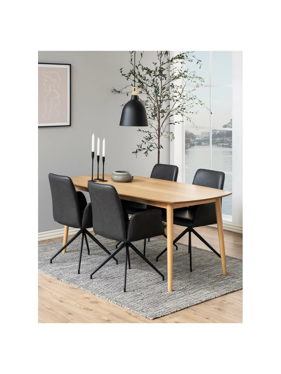 Chaise pivotante cuir synthétique Naya, larg. 59 x prof. 59 cm 4 Chaise pivotante cuir synthétique Naya, larg. 59 x prof. 59 cm – Image 2