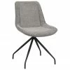Rowico Chaise pivotante rembourrée grise Rossport, 2 pièces, larg. 52 x prof. 58 cm -Salle à manger Soldes Chaise pivotante rembourree grise Rossport 2 pieces