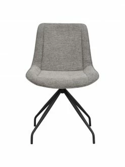 Rowico Chaise pivotante rembourr&eacute;e grise Rossport, 2&nbsp;pi&egrave;ces, larg. 52 x prof. 58 cm -Salle à manger Soldes Chaise pivotante rembourree grise Rossport 2 pieces 2