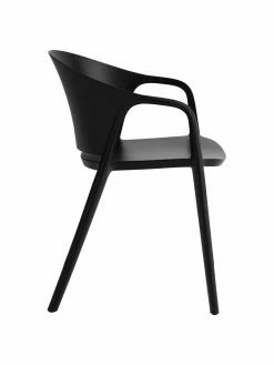 Chaise plastique noir Monti, 2 pièces, larg. 56 x prof. 54 cm -Salle à manger Soldes Chaise plastique noir Monti 2 pieces 3